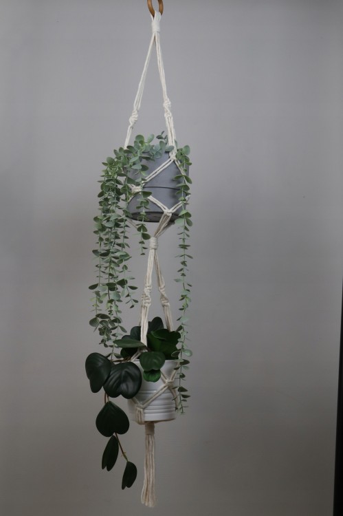 Kwietnik podwójny, rękodzieło, od przodu