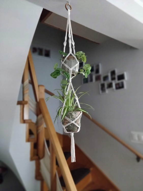 Kwietnik podwójny, rękodzieło, przykładowa aranżacja 2