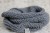 Wełniany komin - szal, ocieplacz, 100% wełna merino, rękodzieło, rozmiar - uniwersalny, unisex, kolor - szary