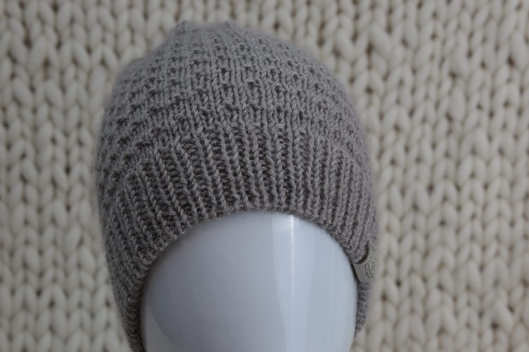 Czapka, rozmiar L (56-58cm),  z wełny Merino + Kids Silk(jedwab+moher) - kolor - jasny beż - 05.JPG