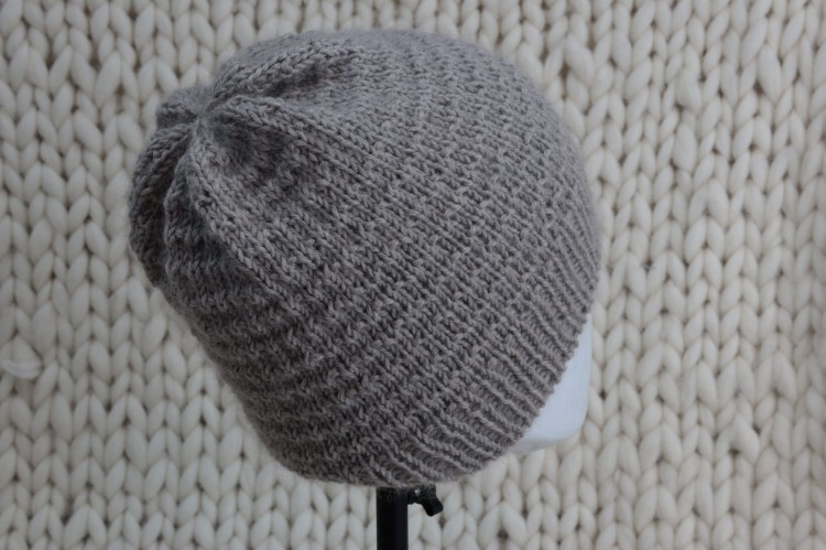 Czapka, rozmiar L (56-58cm),  z wełny Merino + Kids Silk(jedwab+moher) - kolor - jasny beż - 07.JPG