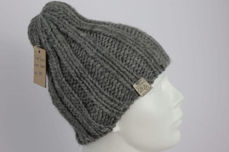 Czapka ESKIMO - ciepła, 100% wełna, kolor - szary, rozmiar S - 05.JPG