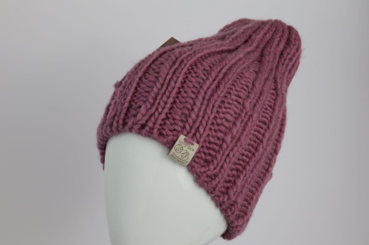 Czapka ESKIMO, 100% wełna, kolor - stary róż, rozmiar M_L- 03.JPG
