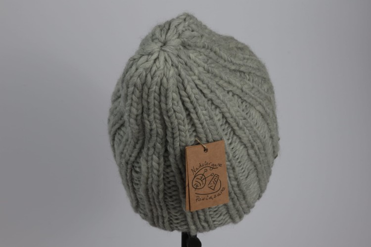 Czapka ESKIMO - ciepła 100% wełna, kolor - jasny szary, rozmar M_L - 04.JPG