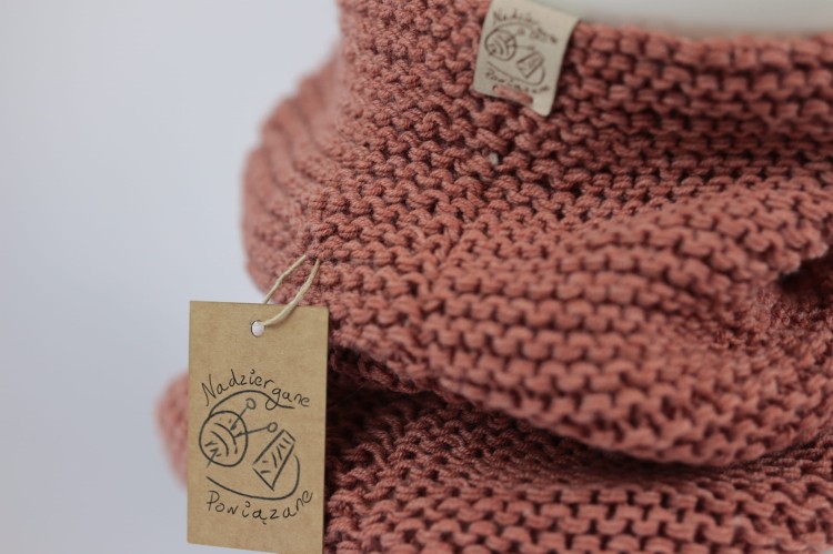 Komin, ciepły otulacz, wełna merino, kolor BLUSH, 01 (7).JPG