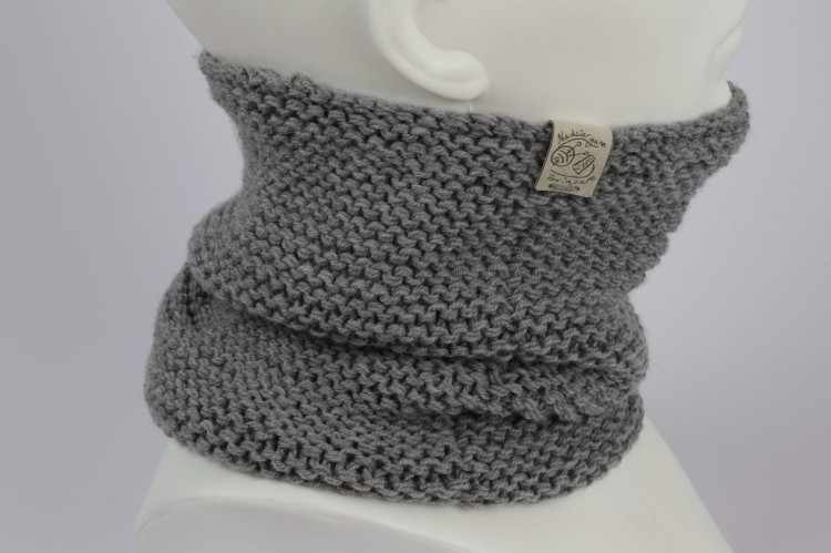 Komin, otulacz - 100% wełna merino, kolor - szary 01 (2).JPG