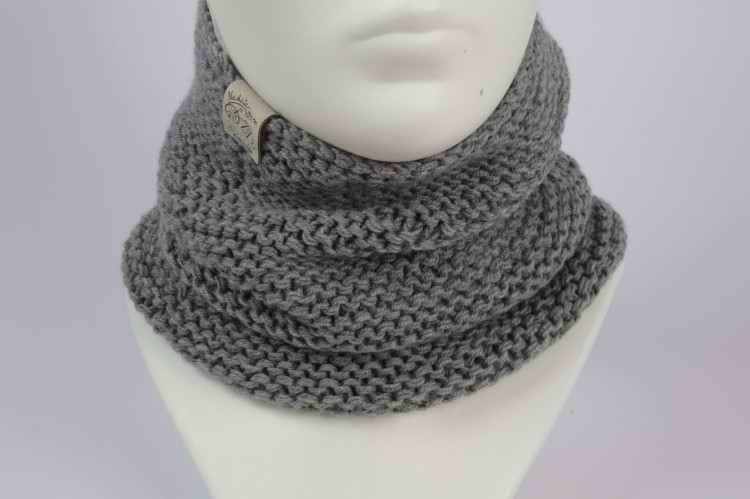 Komin, otulacz - 100% wełna merino, kolor - szary 01 (5).JPG