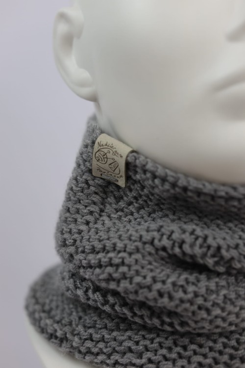 Komin, otulacz - 100% wełna merino, kolor - szary 01 (6).JPG