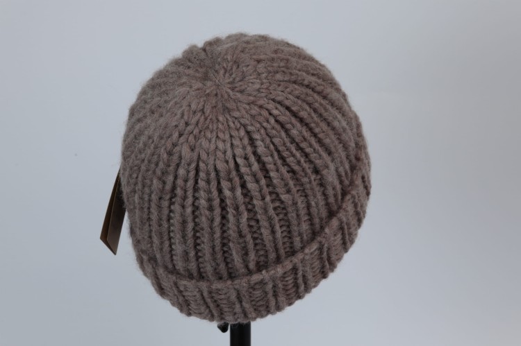 Czapka Eskimo, 100% wełna peruwiańska, ciepła, zimowa, Drops Snow, brąz - nugat (1).JPG